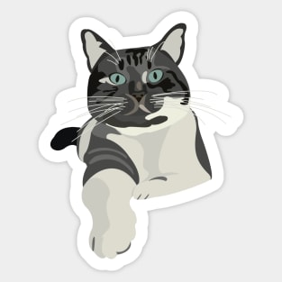 Kitty Cat Laying Down Sticker